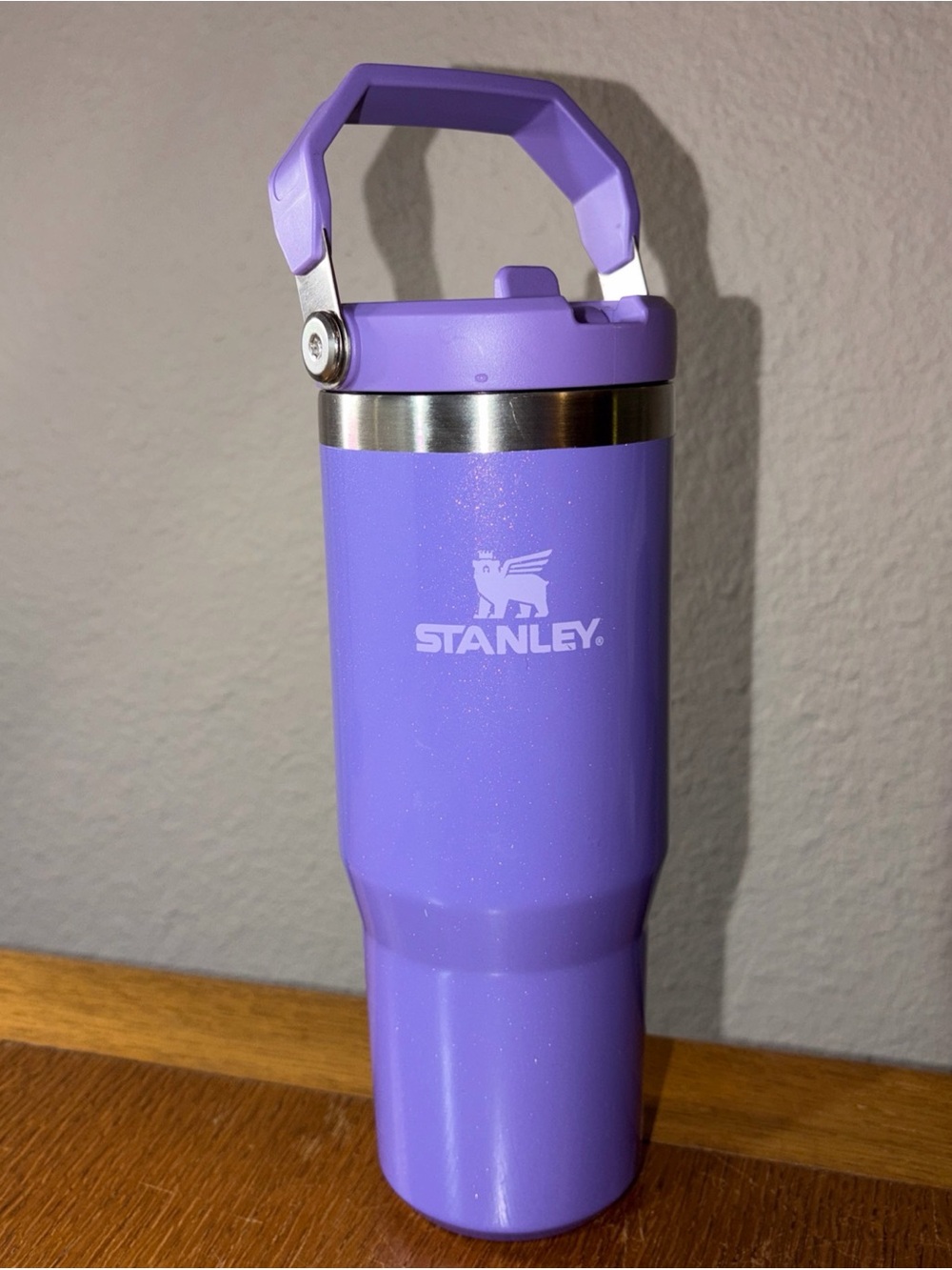 Stanley 30oz IceFlow Flip Straw Tumbler Water Bottle - Lilac Purple Glitter